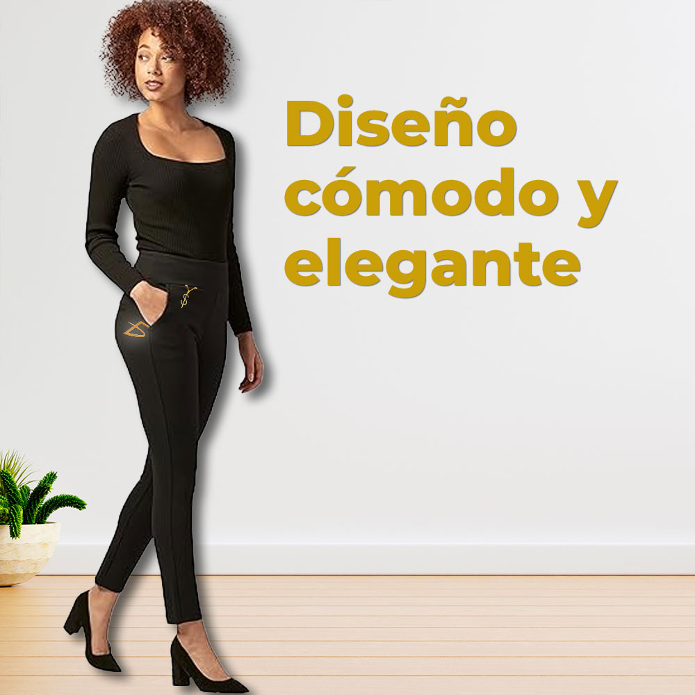 Pantalones de Cintura Alta para Mujer con Control de Abdomen y Forro Polar - Image 4