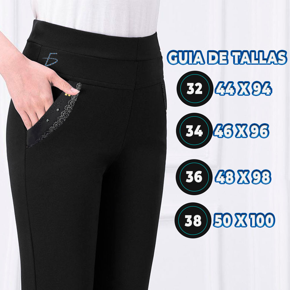 Pantalones de Cintura Alta Elásticos Afelpados para Mujer: Comodidad y Estilo - Image 2
