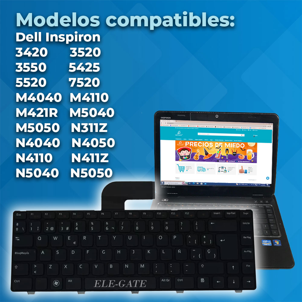Teclado Laptop Dell Inspiron 14 3420 N4050 N4110 N5050 M5040 M5050 - Image 4