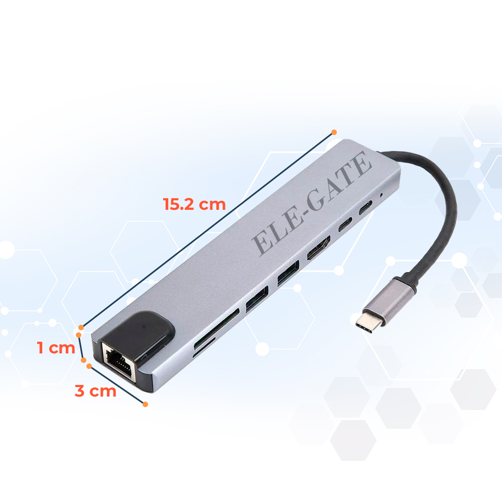 Hub USB 3.0 de Alta Velocidad con 8 Puertos y Salida Tipo C - Image 4