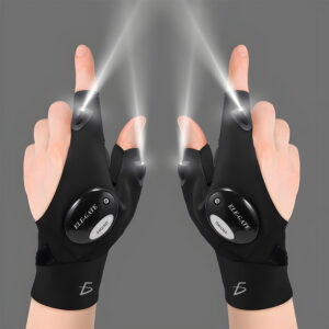 Par De Guantes De 2 Dedos Con Luz Led