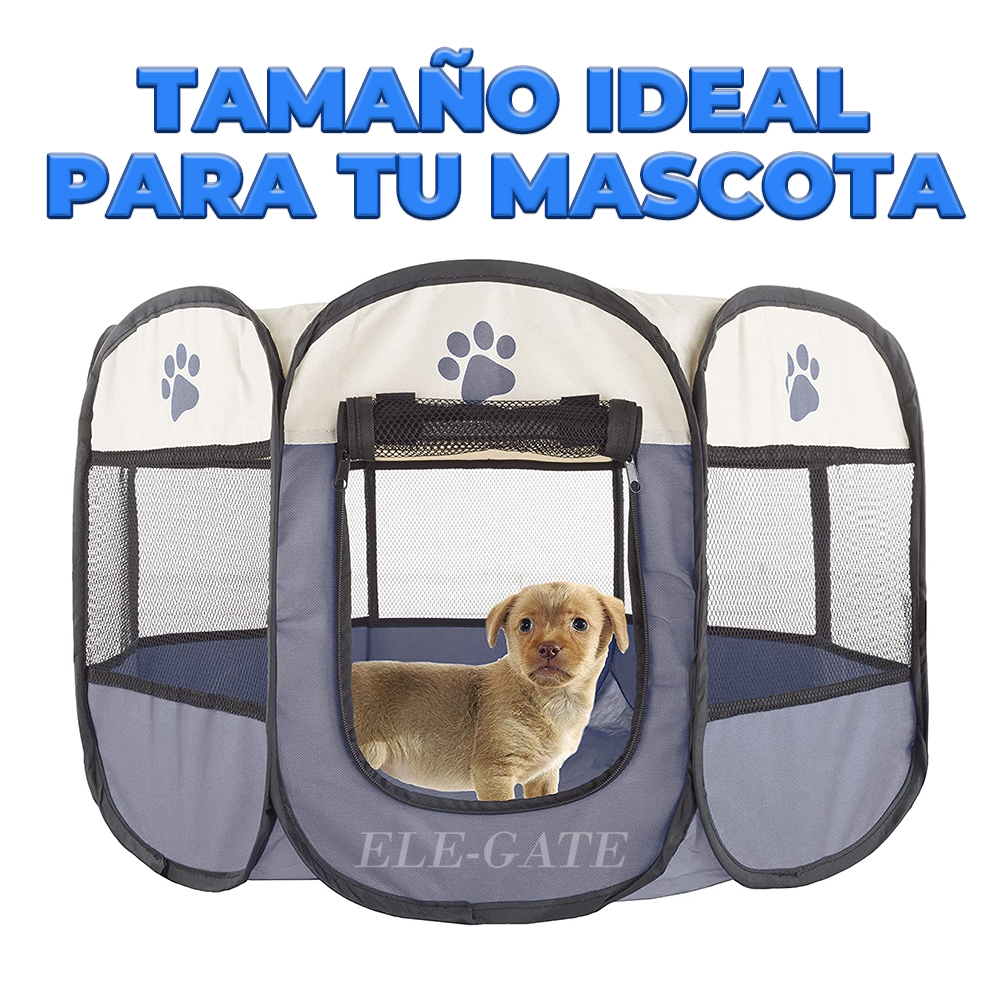 Corralito plegable para mascotas con funda de transporte - Image 4