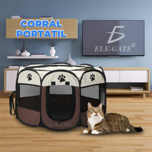 Corralito plegable para mascotas con funda de transporte