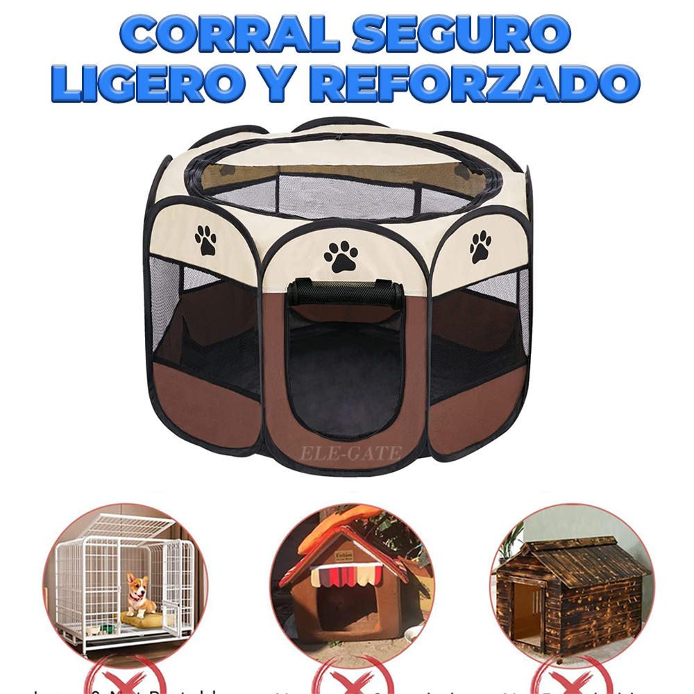 Corralito plegable para mascotas con funda de transporte - Image 3