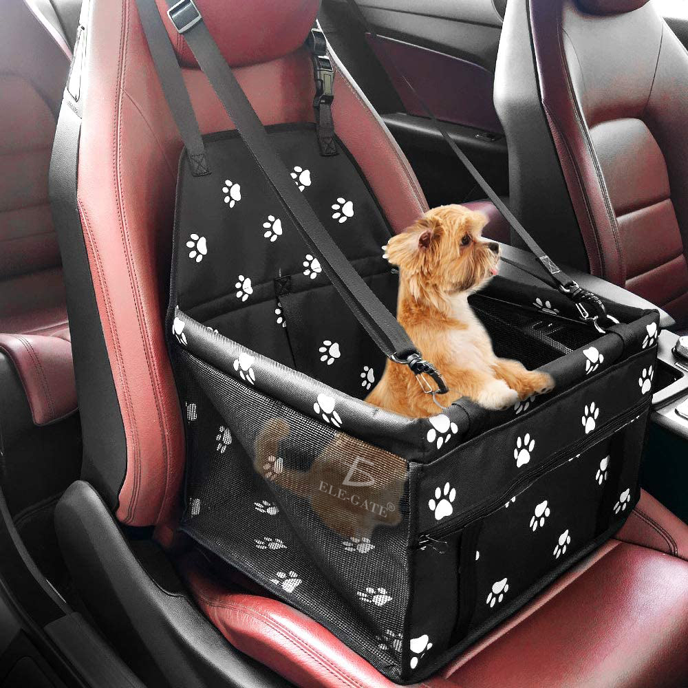 Asiento de Coche para Mascotas con Cinturón de Seguridad Resistente al Agua y Plegable