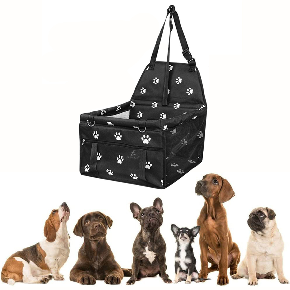 Asiento de Coche para Mascotas con Cinturón de Seguridad Resistente al Agua y Plegable - Image 2