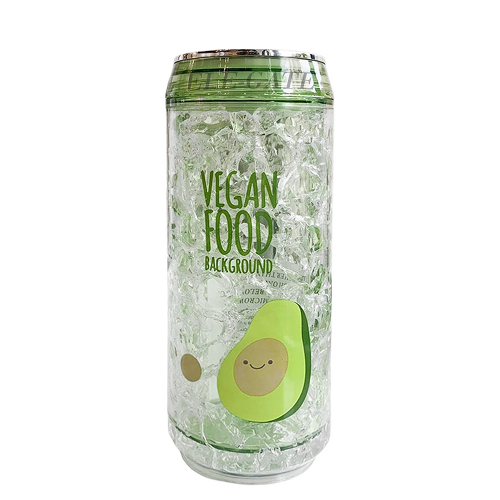 Vaso Térmico con Diseño Divertido de Aguacate - Capacidad de 500ml con Enfriador de Hidrogel - Image 2