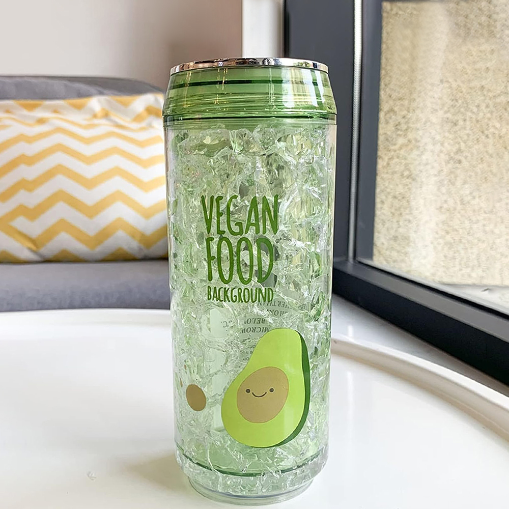 Vaso Térmico con Diseño Divertido de Aguacate - Capacidad de 500ml con Enfriador de Hidrogel - Image 4