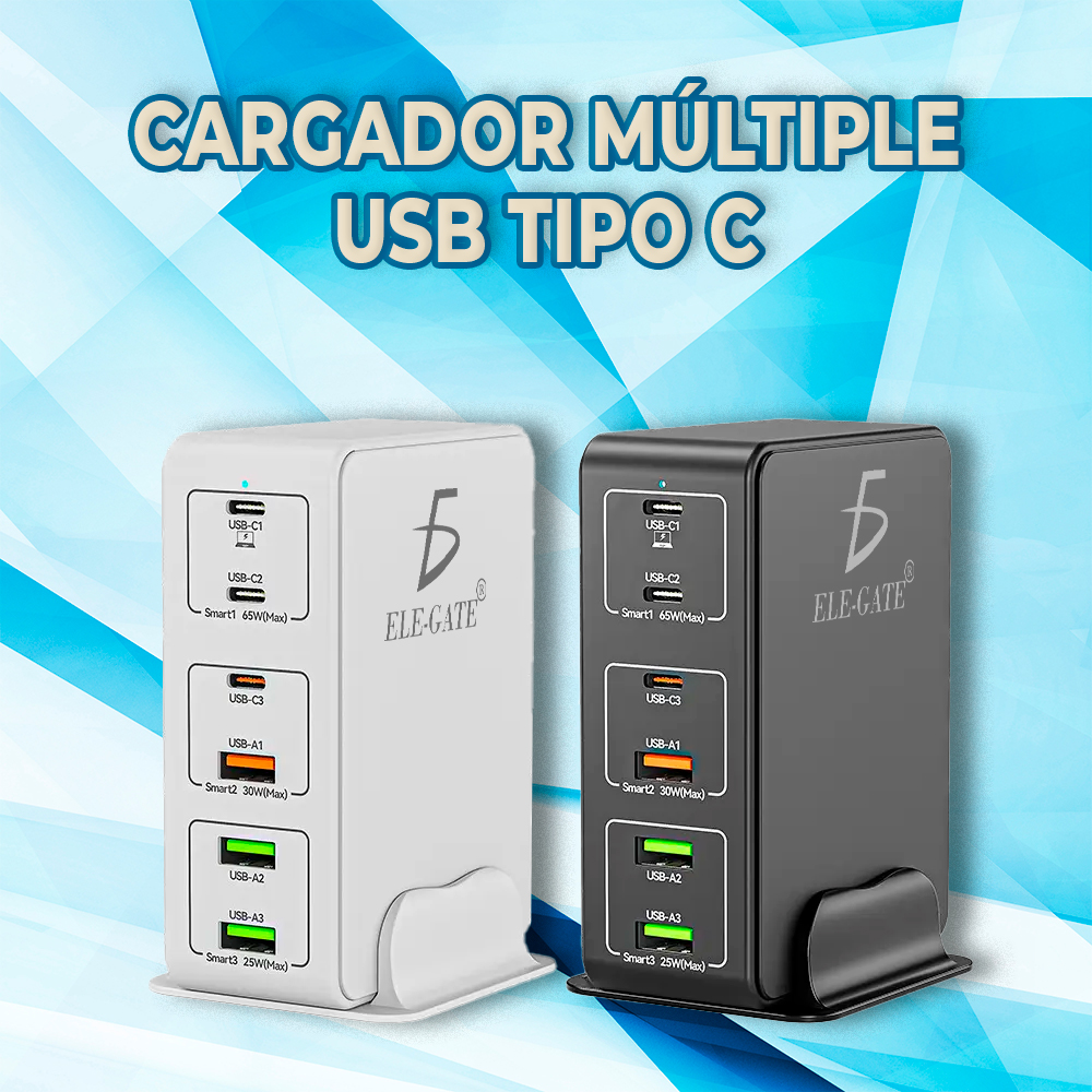 Cargador Rápido de Escritorio de 6 Puertos de 120W - Image 2