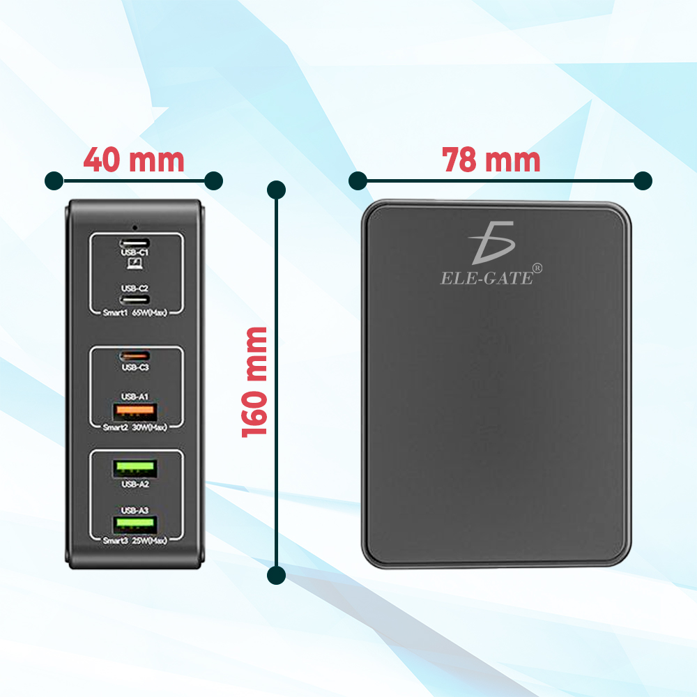 Cargador Rápido de Escritorio de 6 Puertos de 120W - Image 3
