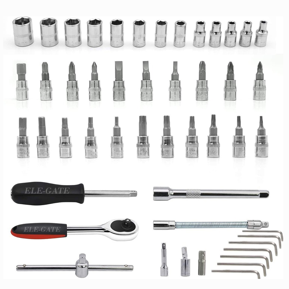 Juego de 46 Herramientas Mecánicas de 1/4 Pulgadas con Estuche de Almacenamiento - Image 4