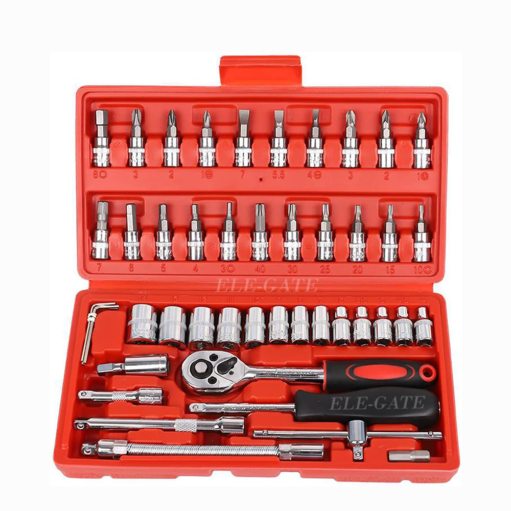 Juego de 46 Herramientas Mecánicas de 1/4 Pulgadas con Estuche de Almacenamiento - Image 3