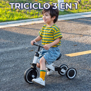 Triciclo 3 en 1 Ideal para que tu Pequeño Adquiera Equilibrio y Domine la Bicicleta