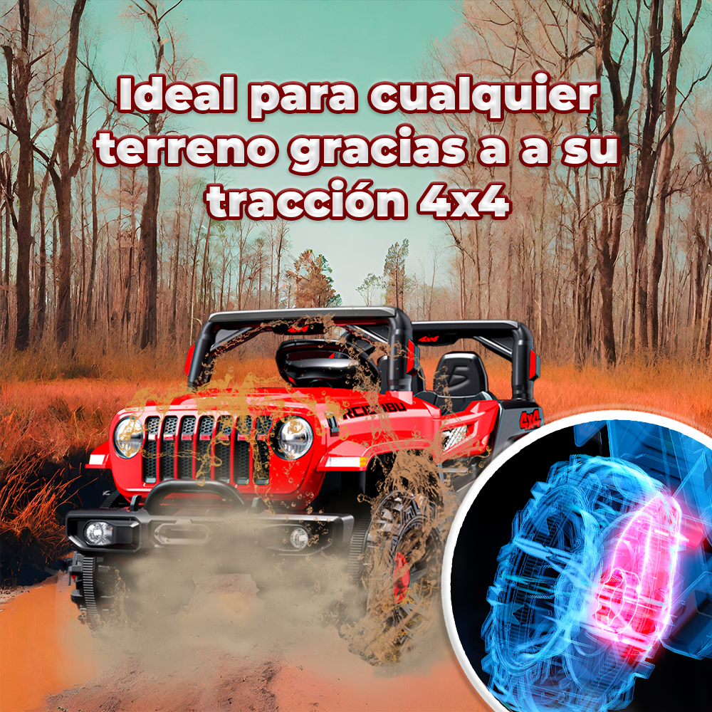 Coche Todo Terreno a Batería 4x4 para Niños - Image 3