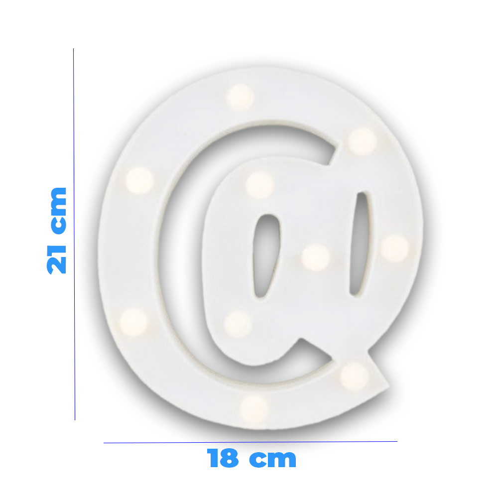 Símbolo @ en 3D de Luz Led Luz Cálida. - Image 3