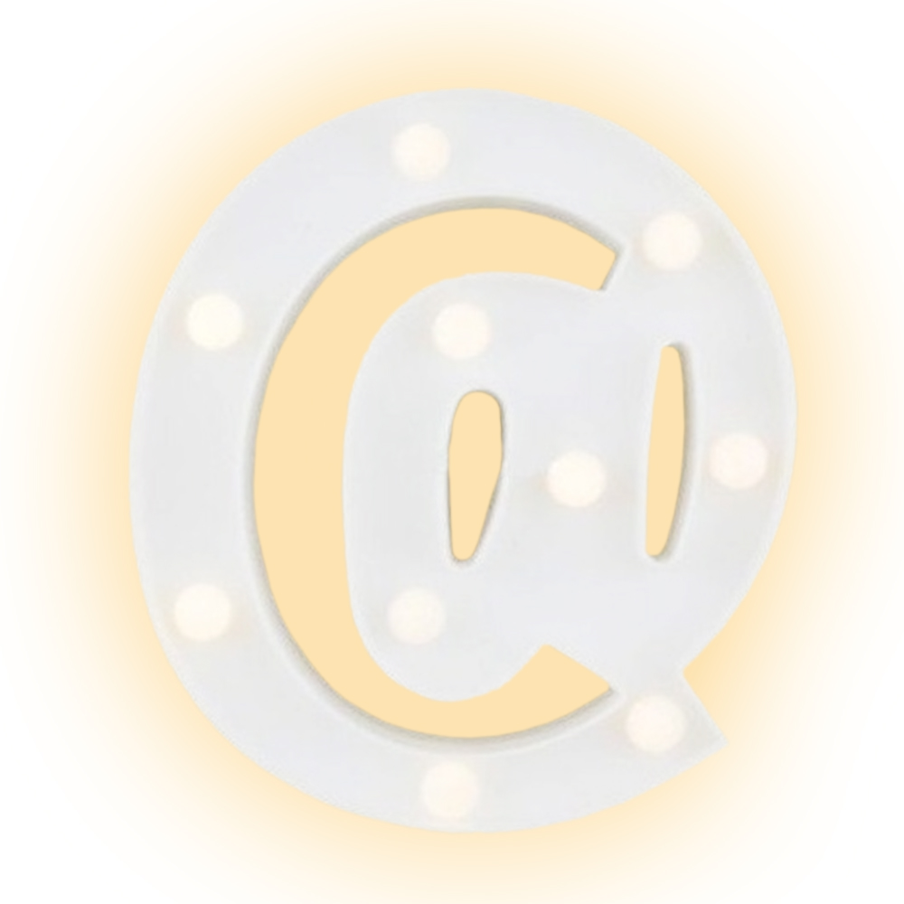 Símbolo @ en 3D de Luz Led Luz Cálida. - Image 2