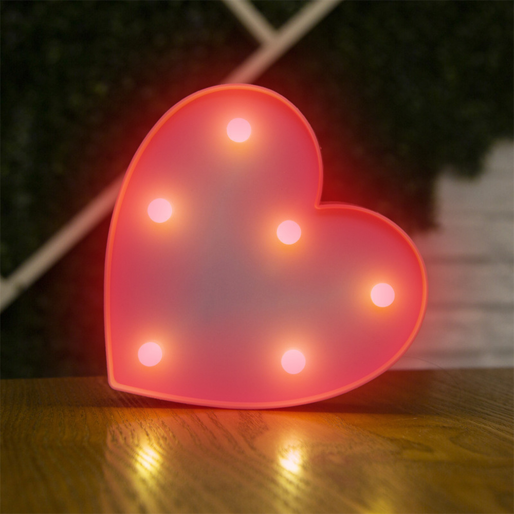 Corazón en 3D de Luz Led Luz Cálida.