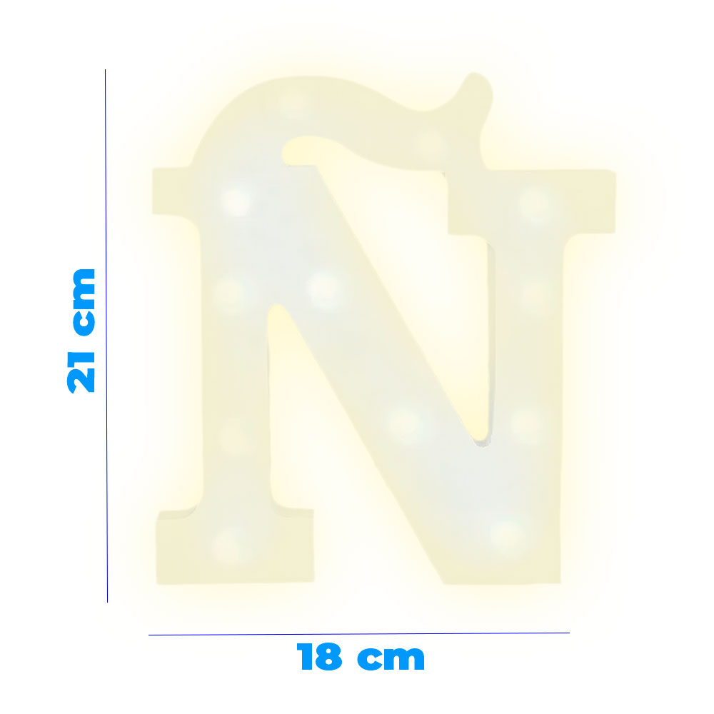 Led Letras Ñ 3d Luces Foco Lampara Decora Abecedario - Image 3