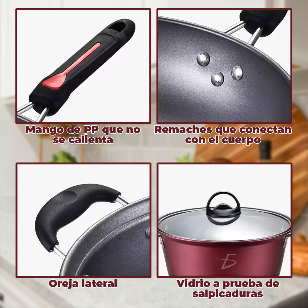 Juego de Sartenes y Olla Antiadherente 3 piezas - Image 4