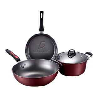 Juego de Sartenes y Olla Antiadherente 3 piezas