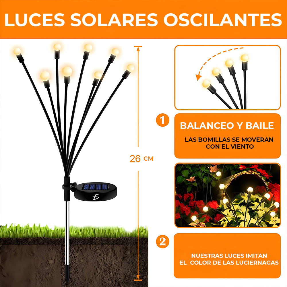 Luces solares de jardín 10 leds - Image 4