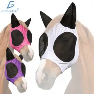 Máscara Antimoscas para Caballo con Cubreorejas 35 × 38 cm