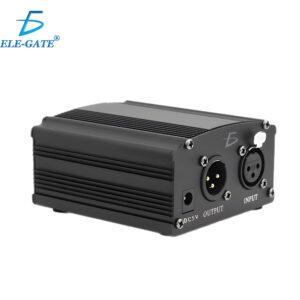 Fuente de alimentación Phantom de 48V CC para condensador Vocal grabación de estudio micrófono ordenador