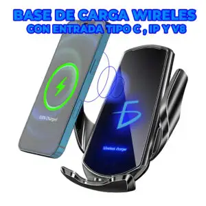Cargador Inalámbrico para Auto - Soporte de Carga Rápida 15W