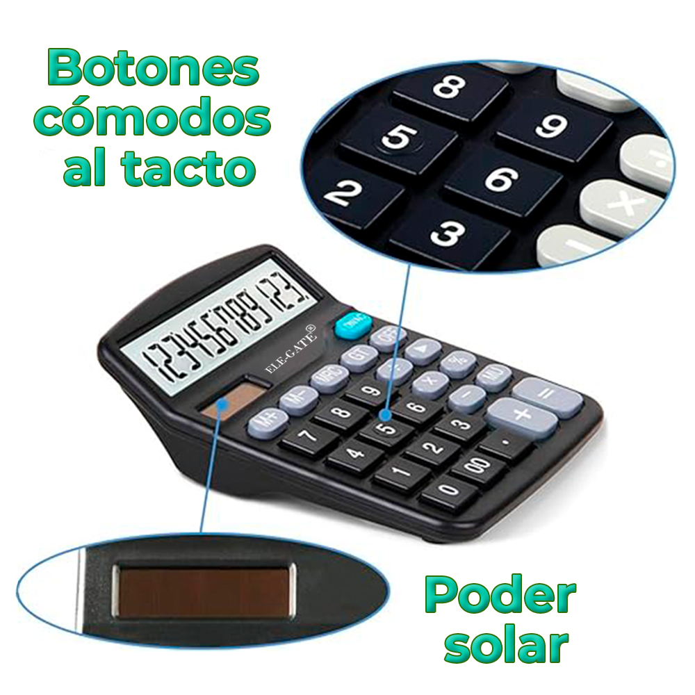 Calculadora de escritorio solar de 12 digitos - Image 4