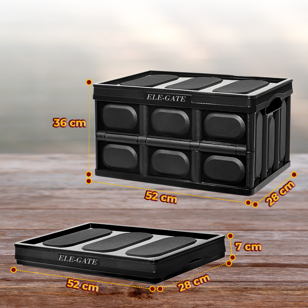 Caja de Plástico Negro Colapsable Reforzada y con Estructura Apilable - Image 4
