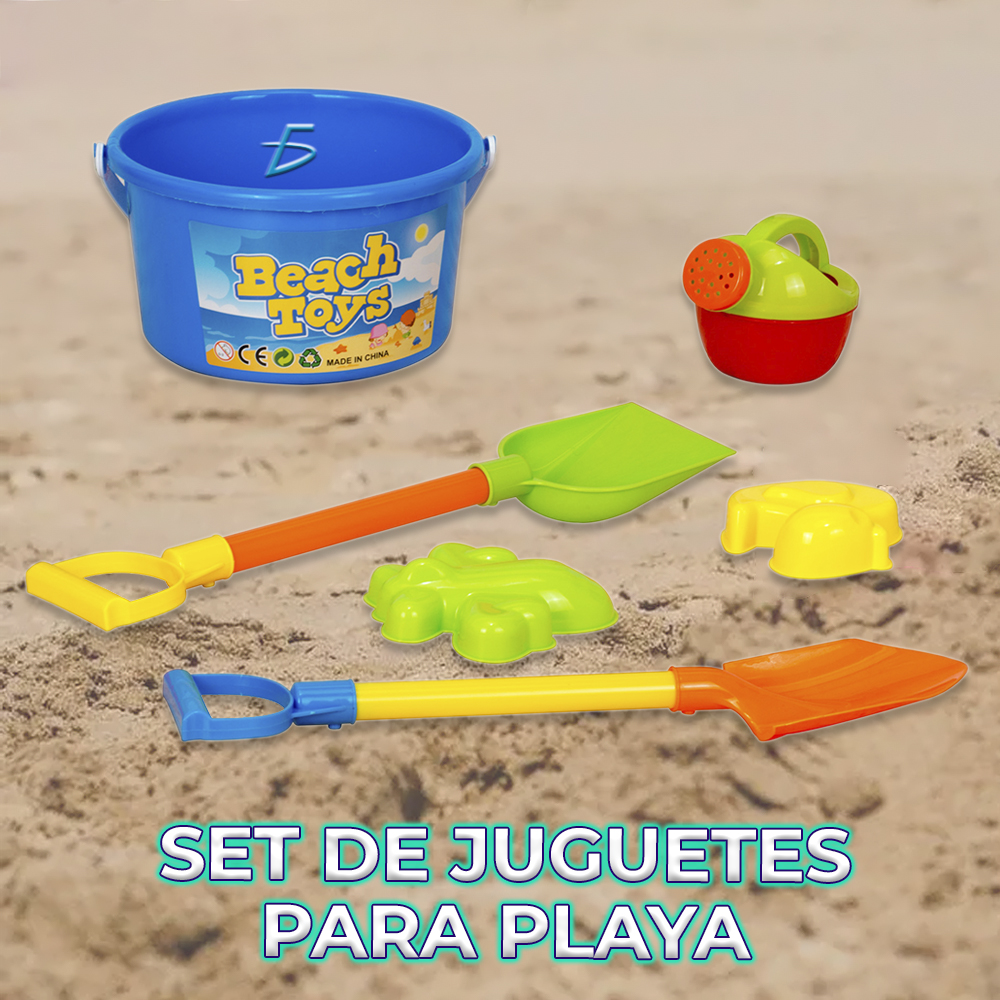 Set de Juguetes para Playa Incluye Cubeta y Regadera - Image 3