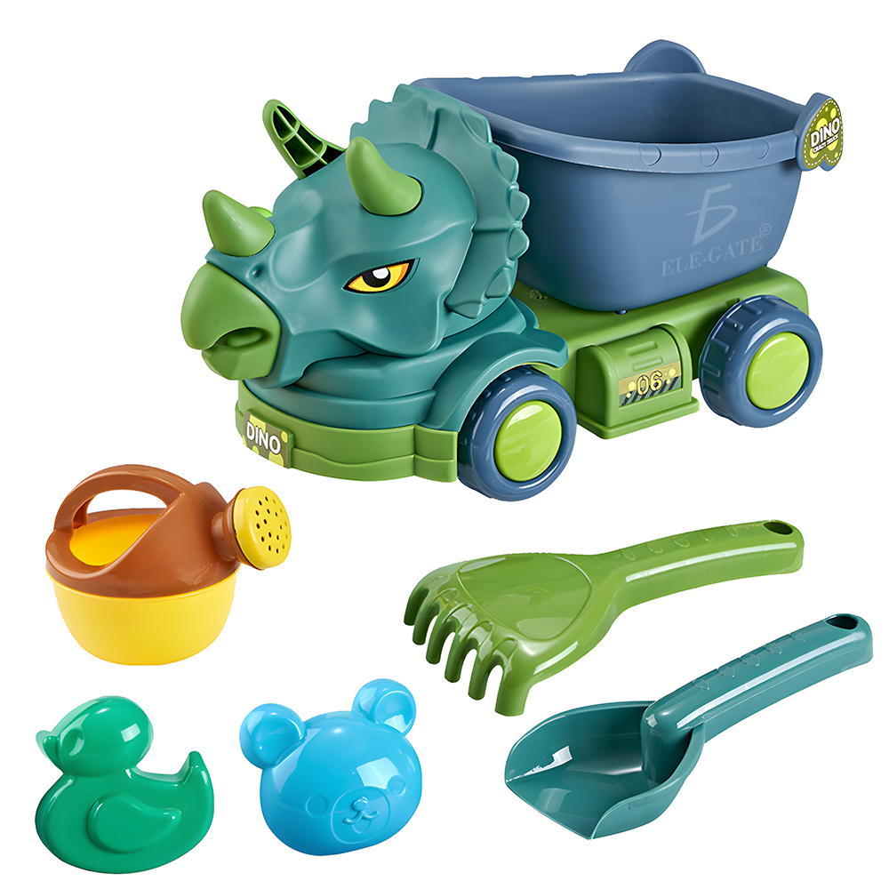 Dino Set de Playa de 6 piezas con Dino Camión - Image 2