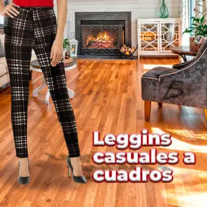 Leggins de Cuadros de Corte Alto