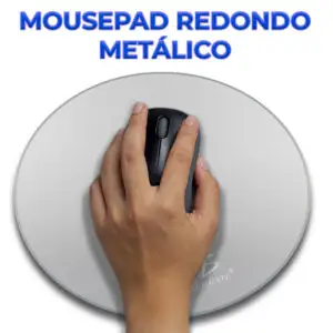 Mouse Pad Redondo Metálico Mate