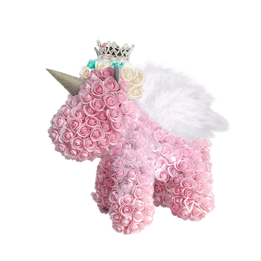 Flores Eternas de Unicornio y Rosas de Espuma de 25cm - Image 3