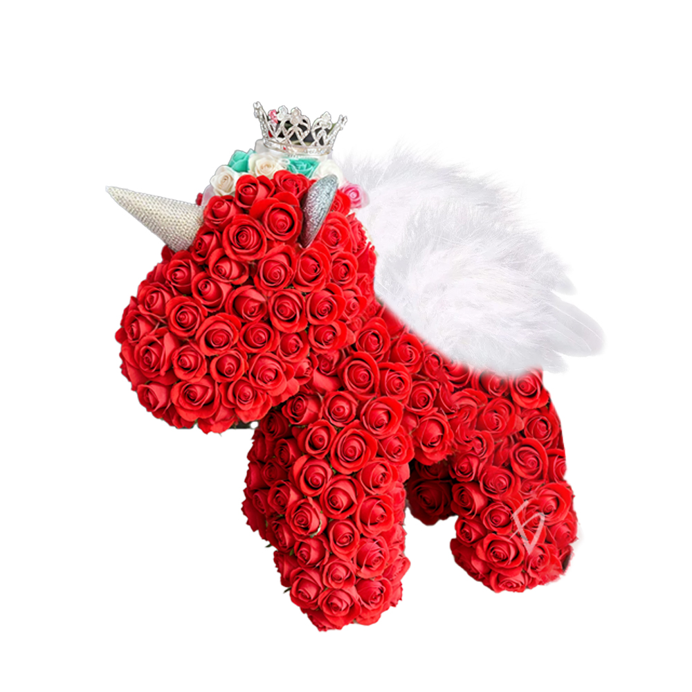 Flores Eternas de Unicornio y Rosas de Espuma de 25cm - Image 4