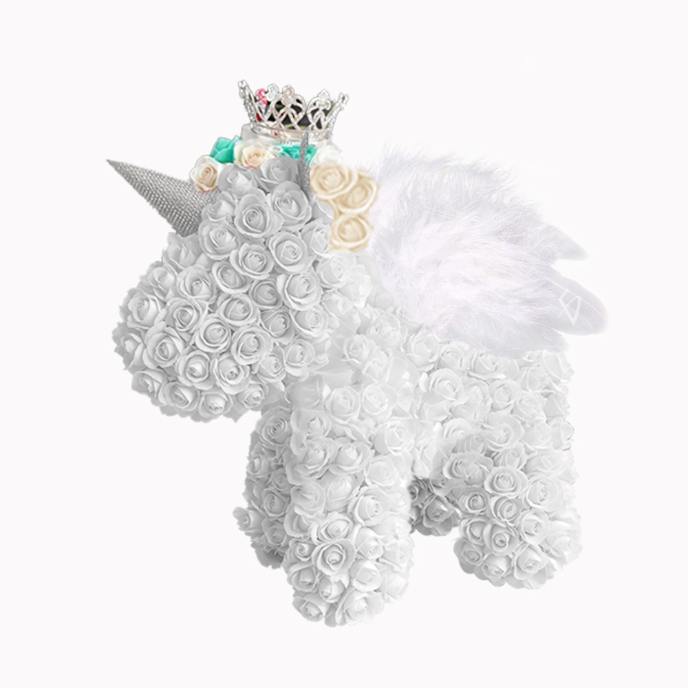 Flores Eternas de Unicornio y Rosas de Espuma de 25cm - Image 5