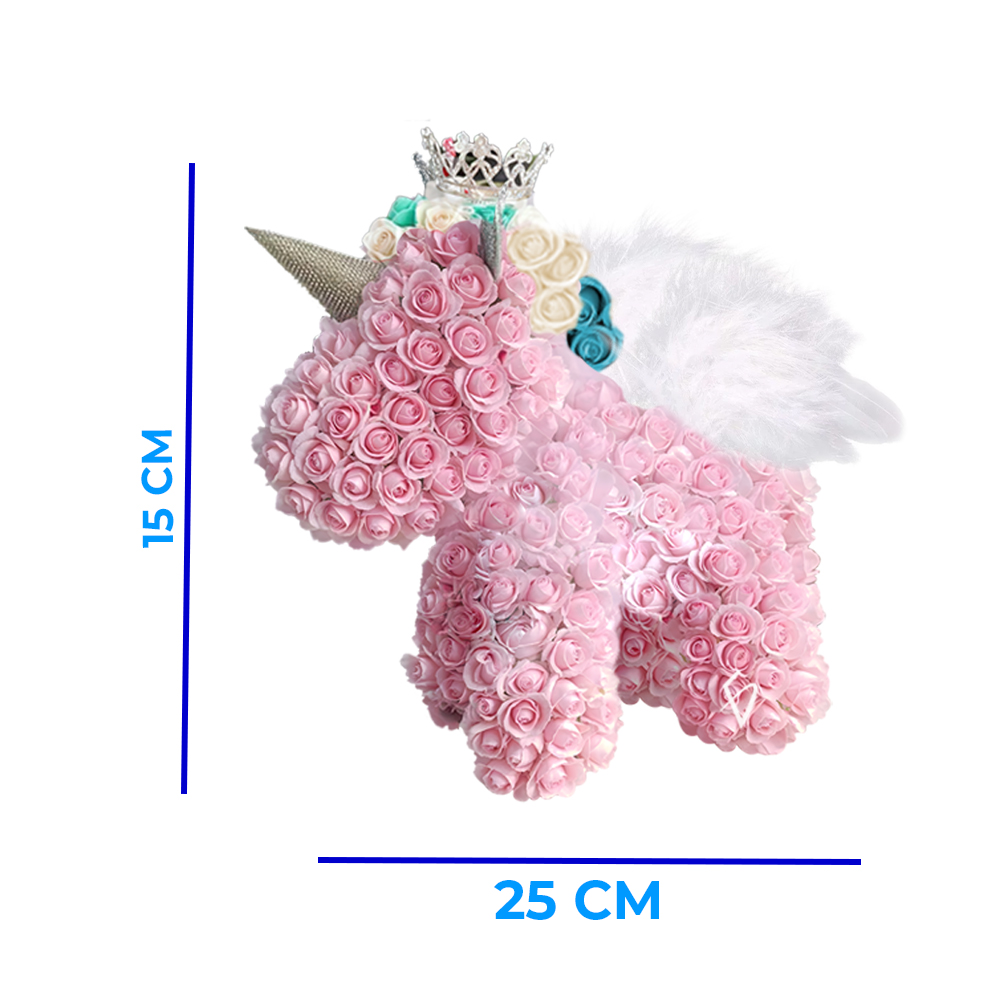 Flores Eternas de Unicornio y Rosas de Espuma de 25cm - Image 6