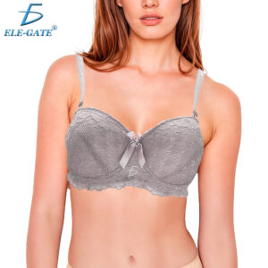 Brasier con Encaje de Flores Copa Completa