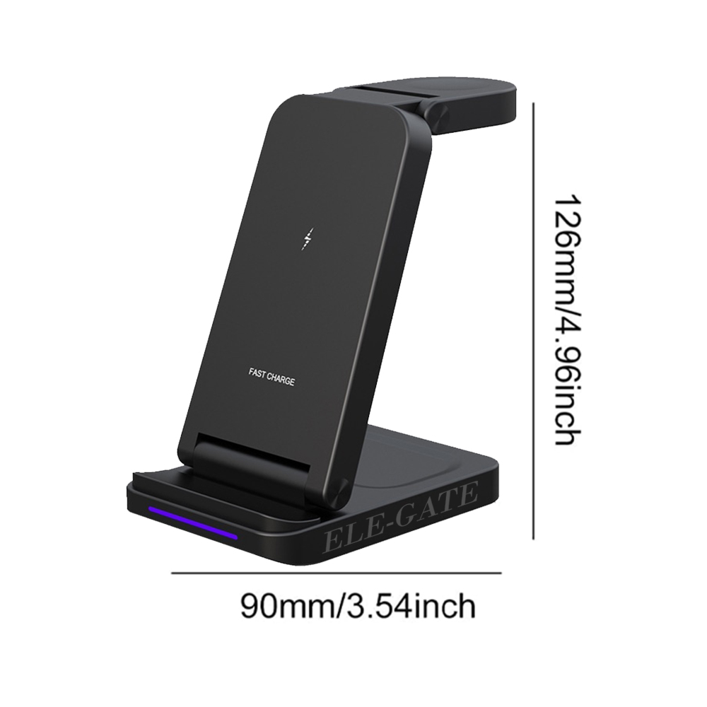 Base de Carga Inalámbrica 3 en 1 para celular, audífonos y reloj - Image 4