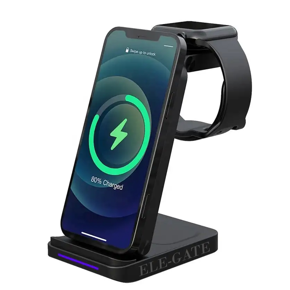 Base de Carga Inalámbrica 3 en 1 para celular, audífonos y reloj - Image 2