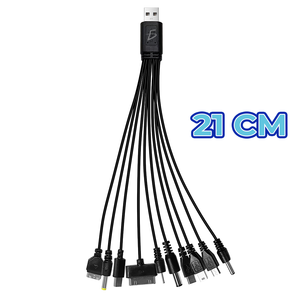 Cable de Carga USB 10 en 1 Portátil y Compatible con Varios Dispositivos, 20 cm - Image 4