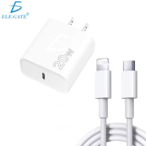 Kit de Carga Rápida: Cargador Tipo C de 20 W + Cable Tipo C a IP de 2 metros