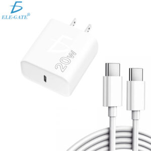 Kit Cuadro de Carga Tipo C 20 W + Cable Tipo C a C de 2 metros