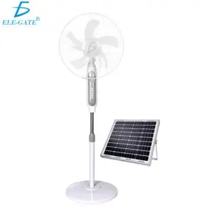 Ventilador con Panel Solar Luz  led y entrada USB