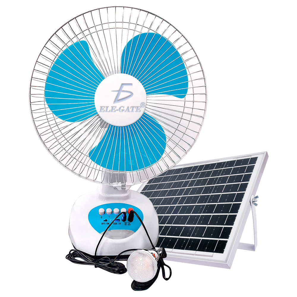 Ventilador 12 Pulgadas De Panel Solar con Ajuste de 3 velocidades y Batería de Larga duración - Image 2