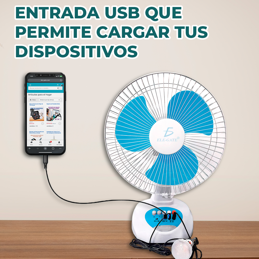 Ventilador 12 Pulgadas De Panel Solar con Ajuste de 3 velocidades y Batería de Larga duración - Image 3