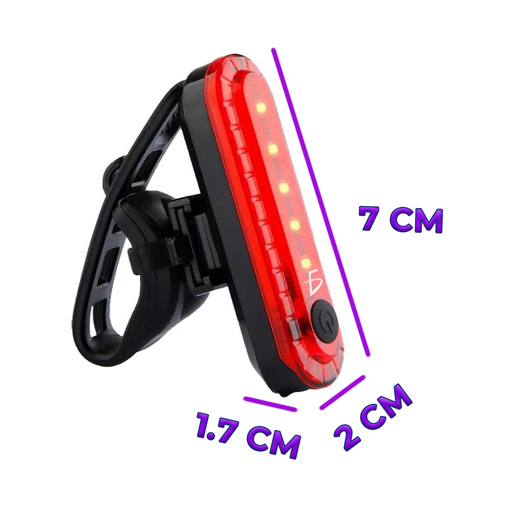 Luz Led Roja para Bicicleta impermeable y con cuatro modos de iluminación - Image 4