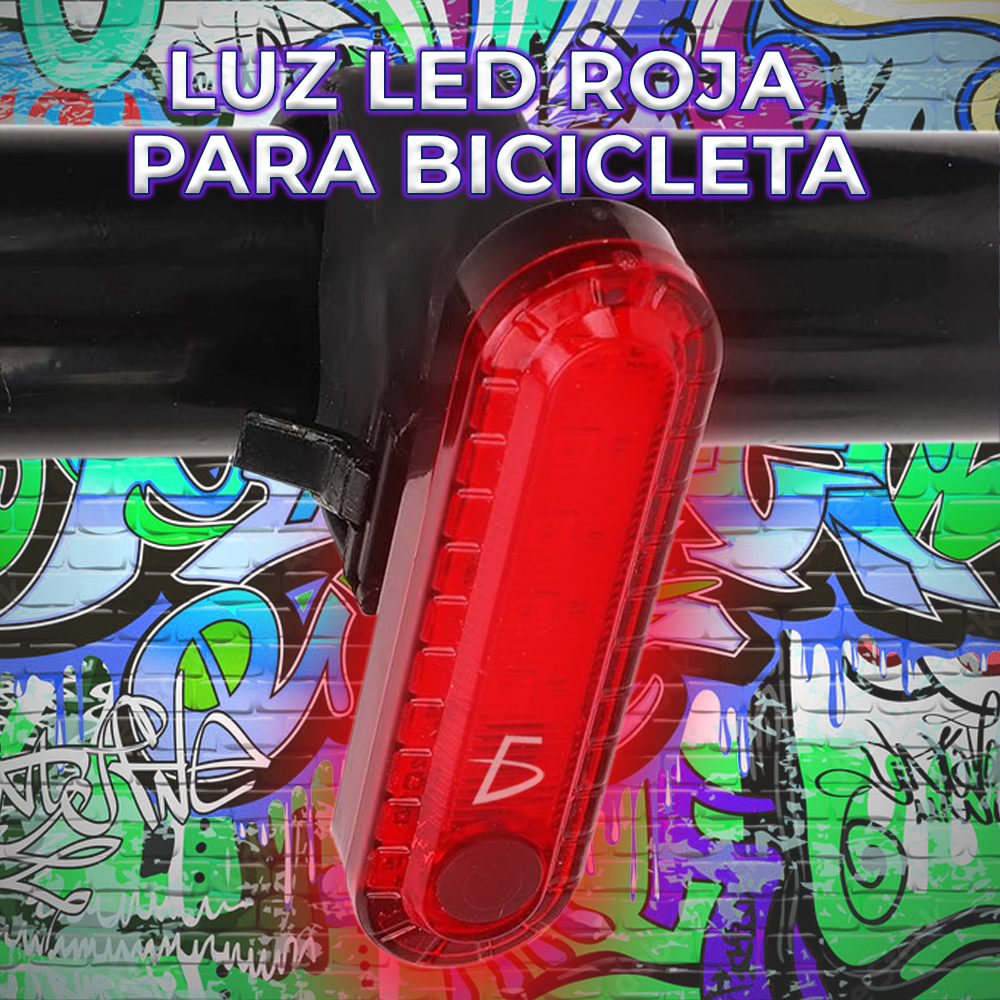 Luz Led Roja para Bicicleta impermeable y con cuatro modos de iluminación