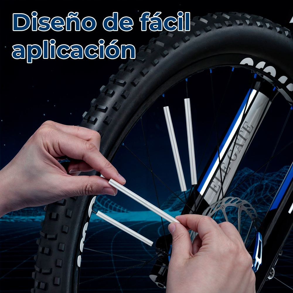 12 Clips Reflectantes para Rayos de Bicicleta Ultra Brillante 360º - Image 3